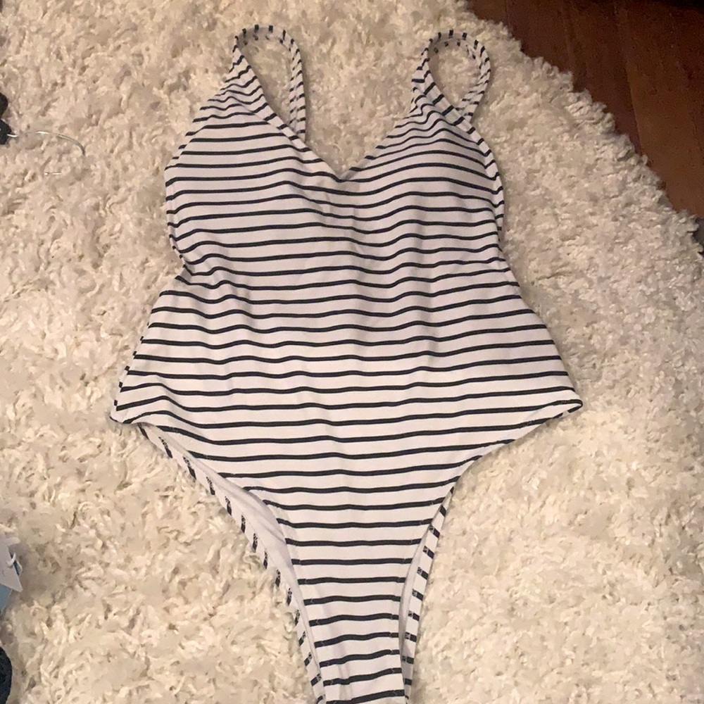 One piece side boob bikini